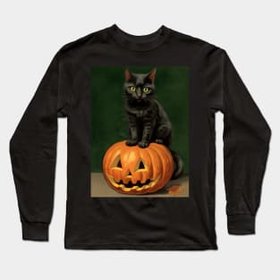 Halloween Cat Long Sleeve T-Shirt